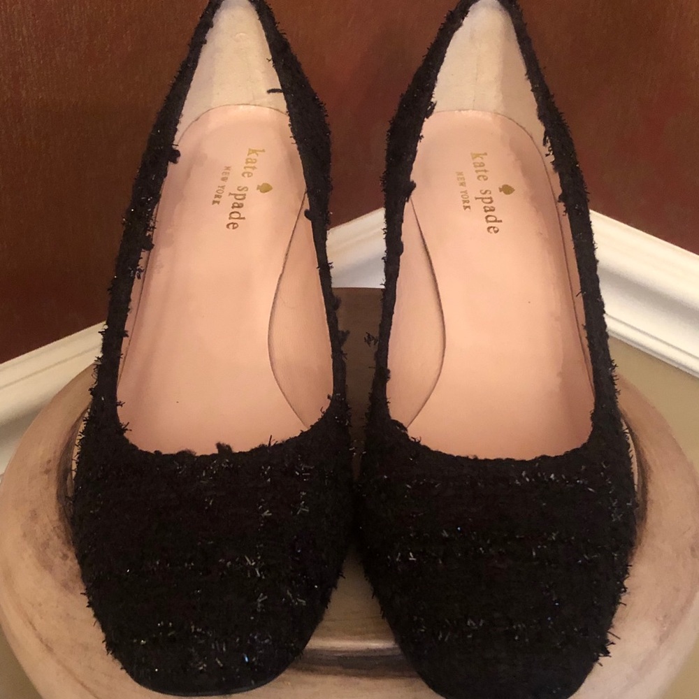 Kate Spade Dolores Black Tweed pumps size 7.5